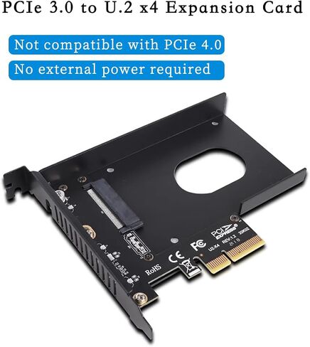 PCIe X4 x16 to U.2 NVMe Adapter Card 32Gbps/64Gbps High Speed Expansion Support U.2 SSD Compatible with PCIe X4 X8 X16 Slots (PCIE 4.0 X16 Card) in Saudi Arabia