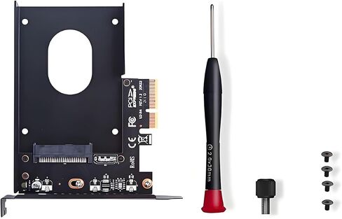 PCIe X4 x16 to U.2 NVMe Adapter Card 32Gbps/64Gbps High Speed Expansion Support U.2 SSD Compatible with PCIe X4 X8 X16 Slots (PCIE 4.0 X16 Card) in Saudi Arabia