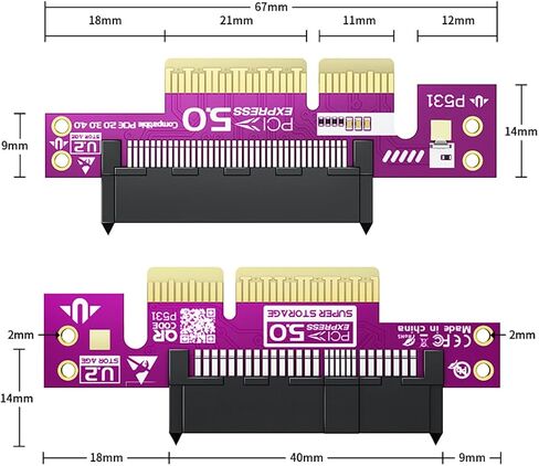 PCIe 5.0 X4 to U.2 SFF 8639 NVMe Adapter Card Support 128Gbps High Speed Expansion for U.2 SSD in Saudi Arabia