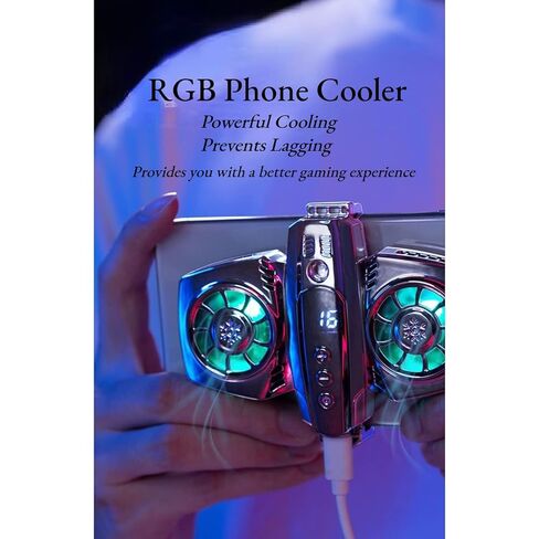 DIYEENI DUAL CORE Semiconductor Cooling Fan ، Low Noise Mobile Phonefor Games Treaming مع إمدادات أرضية قوية in Kuwait