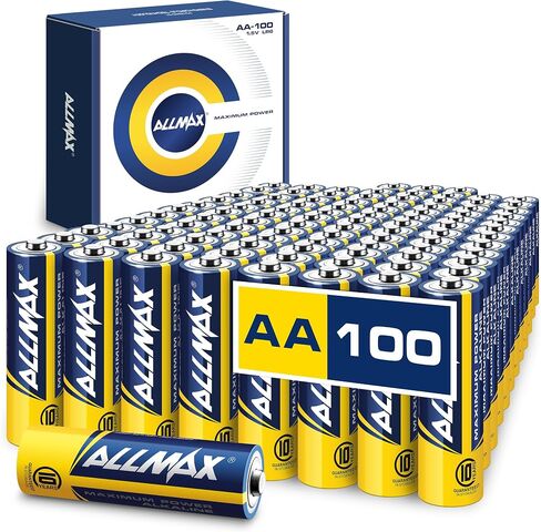 البطاريات القلوية ذات الطاقة القصوى من Allmax AA (عدد 100) - 1.5 فولت in Kuwait