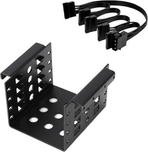 4 Way 2.5 SATA HDD SSD to 3.5 Bracket Holder Stand 2.5 Inch Floppy Hard Drive Disk Converter IDE to 5 SATA Cord(IDE Bracket) in Saudi Arabia