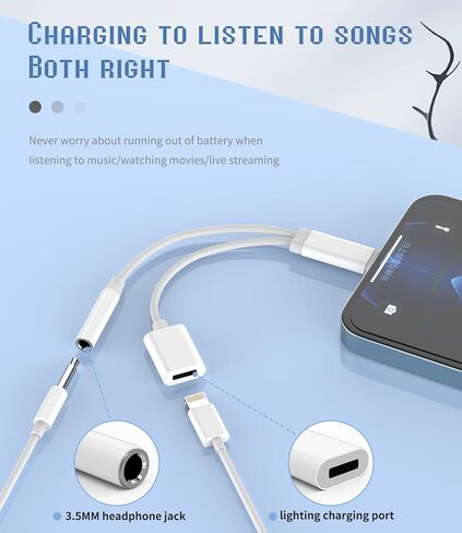 Zoyuzan Lightning إلى محول سماعة رأس 3.5 مم ، شحن سريع ، معتمد من Apple in Kuwait
