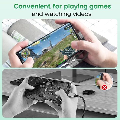 Magnetic 2-in-1 Right Angle USB C to 3.5mm Audio Jack Headphone and Charge Cable Adapter for Type C Devices,PD 60W Fast Charge Earphone Converter Splitter for iPhone 15 16/Samsung/Huawei/iPad Pro Air in Saudi Arabia
