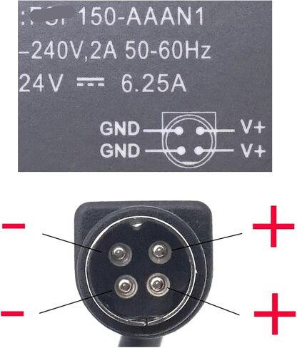 24v 6.25a 150w AC Adapter 4PIN(1and3 positive-2and4 Negative) in Saudi Arabia