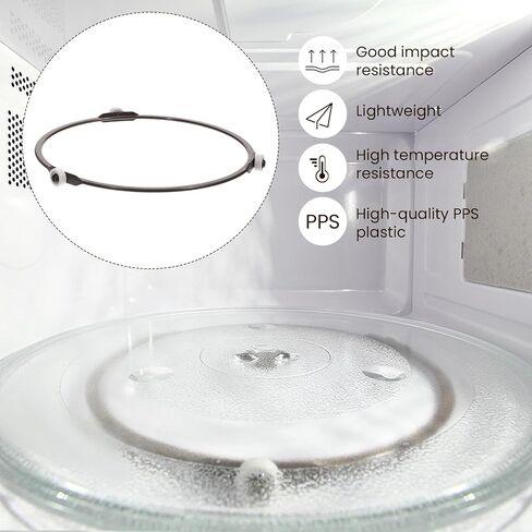 7 Inch Microwave Turntable Ring Replacement with 14mm Rollers, Microwave Accessories Rotating Inner Ring Durable Plastic Microwaves Rings for Turntable Oven Tray Roller Rings Spinner Replacement in Saudi Arabia