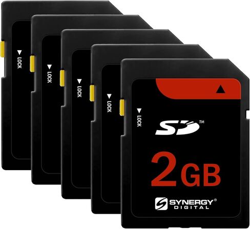 Synergy Digital 2GB Secure Digital SD Memory Cards, Compatible with Canon PowerShot G16 Digital Camera - Pack of 5 in Saudi Arabia