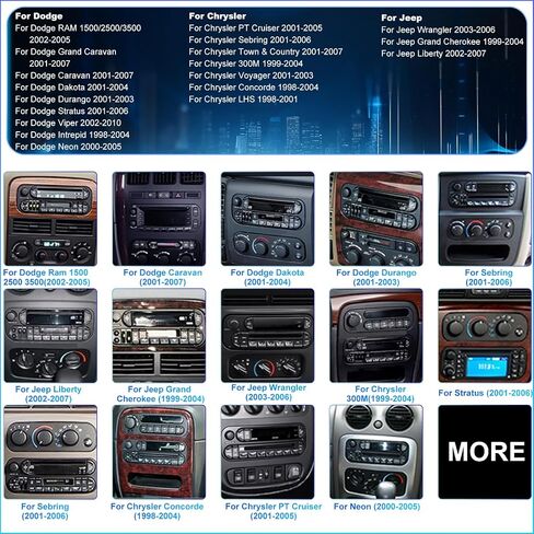 For Jeep Wrangler Radio 2003 2004 2005 2006, Grand Cherokee Radio 1999-2004, Dodge Ram 1500/2500/3500 Radio 2002-2005 Grand Caravan 2001-2007, Chrysler Car Stereo 6.8inch Wireless Carplay Android Auto in Kuwait