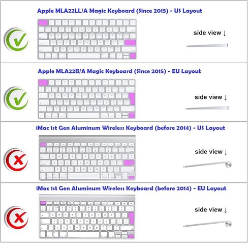 XSKN Magic Keyboard Photoshop CC Shortcut Keyboard Cover, XSKN Durable PS Hotkeys Silicone Keyboard Skin for Apple Magic Keyboard MLA22LL/A (US Version) in Saudi Arabia