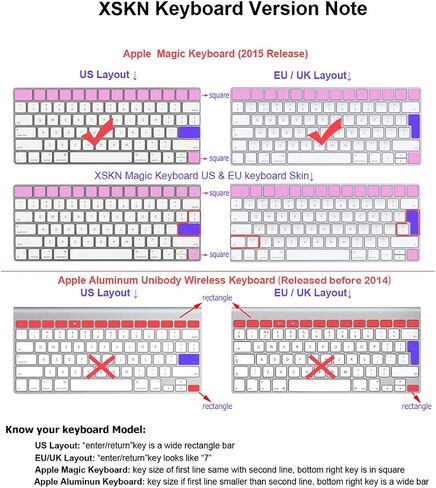 XSKN Magic Keyboard Photoshop CC Shortcut Keyboard Cover, XSKN Durable PS Hotkeys Silicone Keyboard Skin for Apple Magic Keyboard MLA22LL/A (US Version) in Saudi Arabia