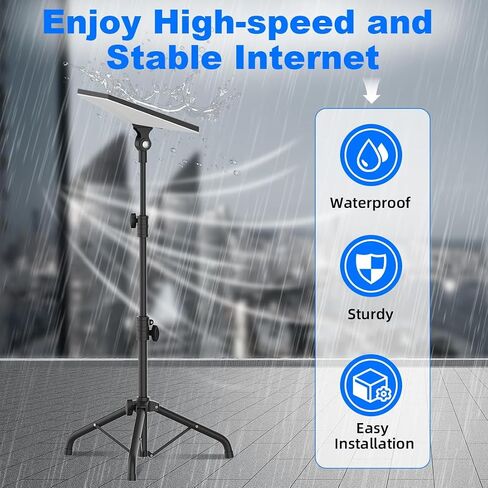 Starlink Mini Tripod Mount with Adapter, 270° Tilt Angle Adjustable Starlink Mini Kit, Height Adjustable Starlink Mount, Ground Nail Design, for Outdoor Camping, Travel, Rv (Balck) in Saudi Arabia
