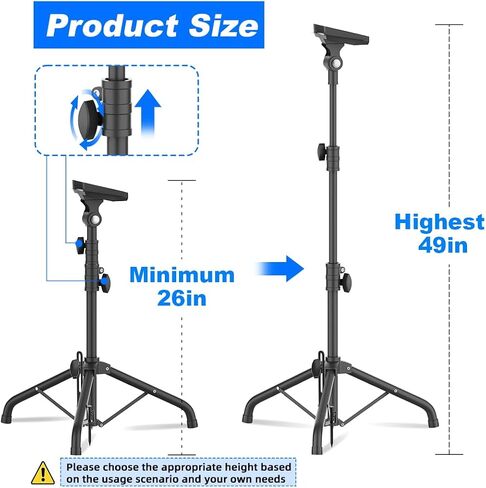 Starlink Mini Tripod Mount with Adapter, 270° Tilt Angle Adjustable Starlink Mini Kit, Height Adjustable Starlink Mount, Ground Nail Design, for Outdoor Camping, Travel, Rv (Balck) in Saudi Arabia