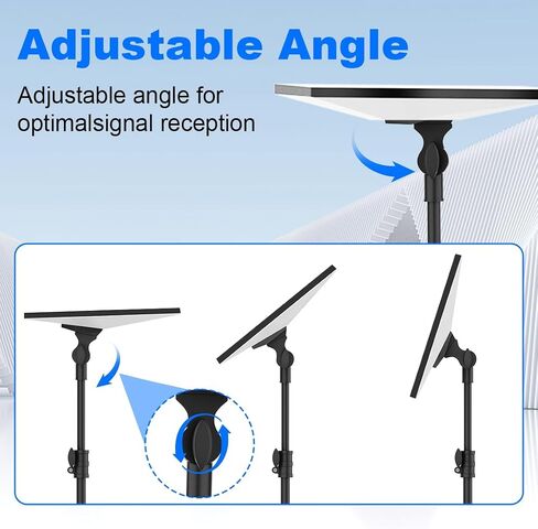 Starlink Mini Tripod Mount with Adapter, 270° Tilt Angle Adjustable Starlink Mini Kit, Height Adjustable Starlink Mount, Ground Nail Design, for Outdoor Camping, Travel, Rv (Balck) in Saudi Arabia