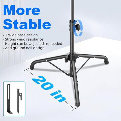 Starlink Mini Tripod Mount with Adapter, 270° Tilt Angle Adjustable Starlink Mini Kit, Height Adjustable Starlink Mount, Ground Nail Design, for Outdoor Camping, Travel, Rv (Balck) in Saudi Arabia