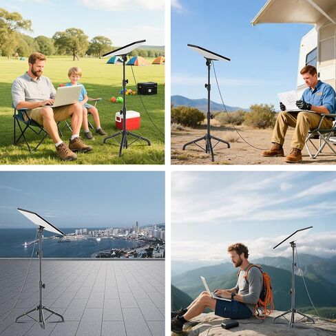 Starlink Mini Tripod Mount with Adapter, 270° Tilt Angle Adjustable Starlink Mini Kit, Height Adjustable Starlink Mount, Ground Nail Design, for Outdoor Camping, Travel, Rv (Balck) in Saudi Arabia