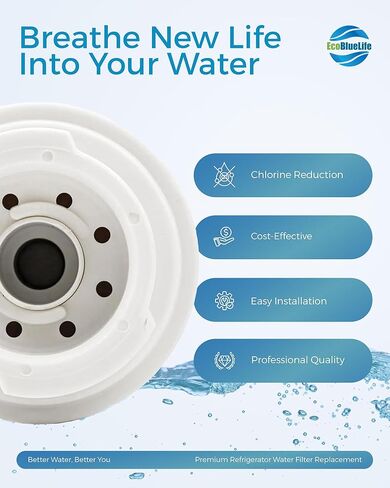 فلتر مياه بديل من EcoBlueLife، متوافق مع Maytag UKF8001، EDR4RXD1، 4396395، Pur Filter 4، Kenmore 46-9005 in Saudi Arabia