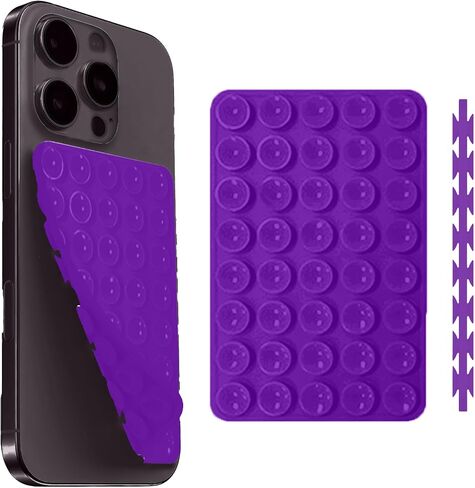 Double Sided Silicone Suction Cup Phone Holder,Non Slip Sticky Grip, Silicon Adhesive Suction Cup Mount, Hands-Free Phone Accessories for Selfies and Videosfor TikTok Influencers（red (Color) ） in Saudi Arabia