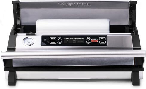 Avid Armor Vacuum Sealer A420XL - 16 "شريط ختم عريض لأكياس أوسع ، يناسب 50 قدم لفات ، أختام أكياس ربعات متعددة ، توفير طعام لتخزين المطبخ ، الفيديو السوس ، in Kuwait