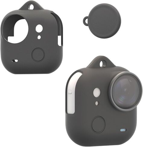 حالة حماية من السيليكون لـ Insta360 Go Ultra ، غطاء واقعي لـ Insta360 Go Ultra مع حزام يدوي ، غطاء واقعي للعدسة الكاميرا ، أغطية سيليكون مضادة للخلع ، واقي عدسة للكاميرا in Kuwait