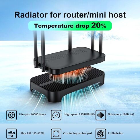 مروحة تبريد USB X3 ، 18DB Ultra Heart 140mm USB PC مروحة مع كابل مدمج ومفتاح ملمس واحد متوافق مع جهاز التوجيه ، جهاز الاستقبال ، مكبر للصوت ، DVR ، PlayStation ، Xbox ، تبريد خزانة الكمبيوتر in Kuwait