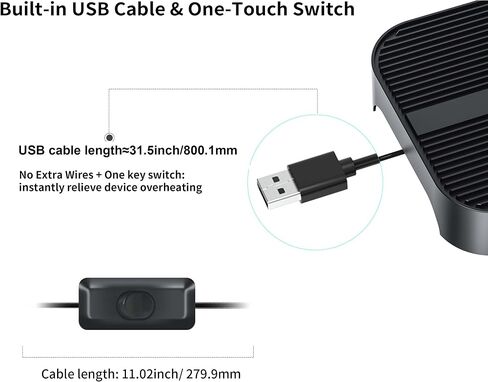 مروحة تبريد USB X3 ، 18DB Ultra Heart 140mm USB PC مروحة مع كابل مدمج ومفتاح ملمس واحد متوافق مع جهاز التوجيه ، جهاز الاستقبال ، مكبر للصوت ، DVR ، PlayStation ، Xbox ، تبريد خزانة الكمبيوتر in Kuwait