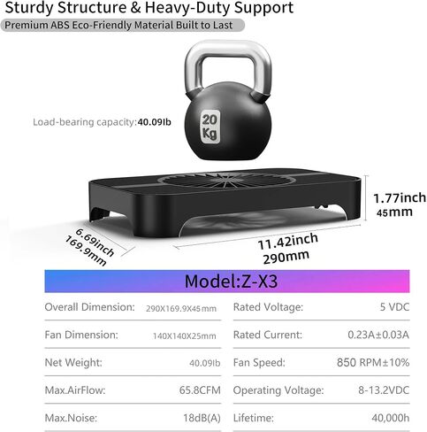 مروحة تبريد USB X3 ، 18DB Ultra Heart 140mm USB PC مروحة مع كابل مدمج ومفتاح ملمس واحد متوافق مع جهاز التوجيه ، جهاز الاستقبال ، مكبر للصوت ، DVR ، PlayStation ، Xbox ، تبريد خزانة الكمبيوتر in Kuwait