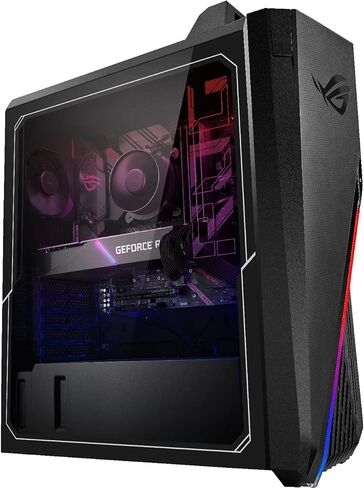 Asus Rog Strix Gaming Desktop ، معالج Intel Core I7-11700KF ، NVIDIA GEFORCE RTX 3080 ، 32GB DDR4 RAM ، 1TB SSD + 2TB HDD ، WI-FI 6 ، USB Type-C ، HDMI ، DisplayPort ، Windows 11 Home ، Black in Saudi Arabia