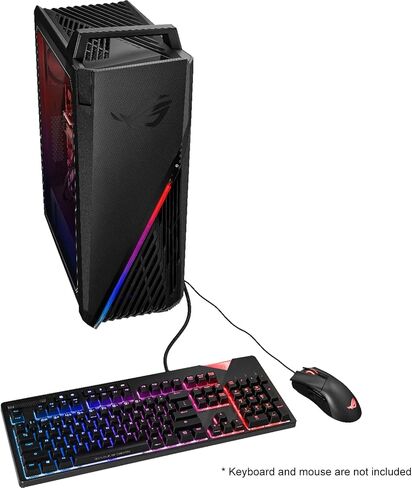 Asus Rog Strix Gaming Desktop ، معالج Intel Core I7-11700KF ، NVIDIA GEFORCE RTX 3080 ، 32GB DDR4 RAM ، 1TB SSD + 2TB HDD ، WI-FI 6 ، USB Type-C ، HDMI ، DisplayPort ، Windows 11 Home ، Black in Saudi Arabia