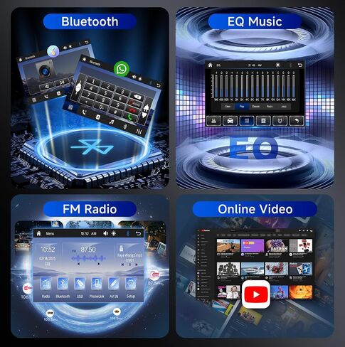 Hodozzy Single Din Flip Out Stereo مع Carplay Android Auto ، شاشة Radiotouck ذات 7 بوصات مع Bluetooth مع ، راديو FM ، EQ ، SWC ، دعم القرص U/USB/Type-C والكاميرا العكسية in Kuwait