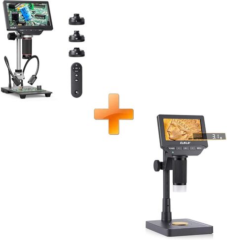 Elikliv 4K Digital Microscope 3 Lenses: Magnetic Triple Lens Coldering TL301 مع شاشة IPS 7 " in Kuwait