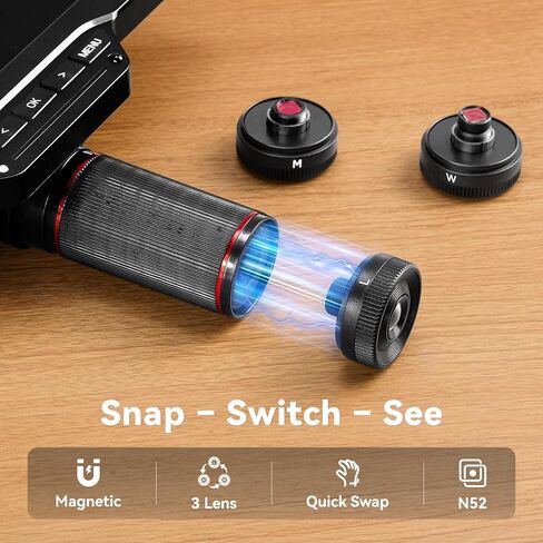 Elikliv 4K Digital Microscope 3 Lenses: Magnetic Triple Lens Coldering TL301 مع شاشة IPS 7 " in Kuwait
