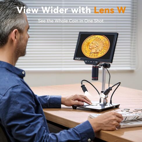 المجهر الرقمي لحام Elikliv 4K: TL301 Max Max Magnetic 3 Lens Coin Microscope مع 10.1 "مجهر Elikliv ، مجهر العملة الرقمية LCD 1000X in Saudi Arabia
