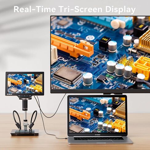 Elikliv 4K Soldering Digital Microscope: TL301 Max Magnetic 3-Lens Coin Microscope Magnifier with 10.1"+Elikliv Coin Microscope for Adults in Saudi Arabia