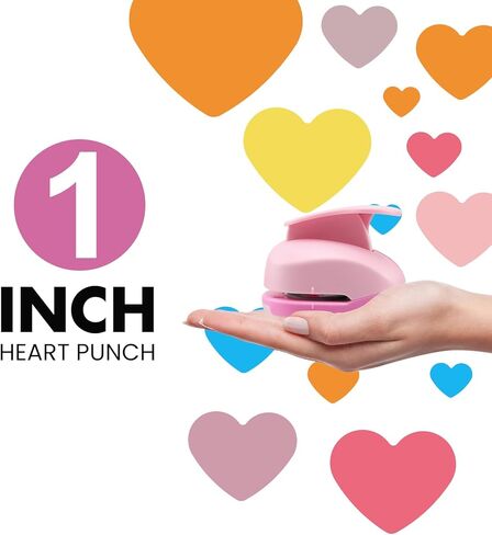 MyArTool Heart Paper Punch, 1.5 Inch Heart Punches for Paper Crafts, 38mm Heart Hole Punch for Making Scrapbook Pages, Memory Books, Card Making, Journals, Gift Tags, Homemade Confetti in Kuwait
