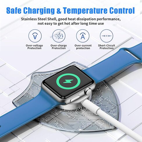 Apple Watch Fast Charger with USB C iPhone Charger Block Plug, Magnetic iWatch Charging Cable 6ft and Type C Charger for Apple Watch Series Ultra 2/Ultra/Series 9/8/7/SE/6/5/4/3 in Kuwait