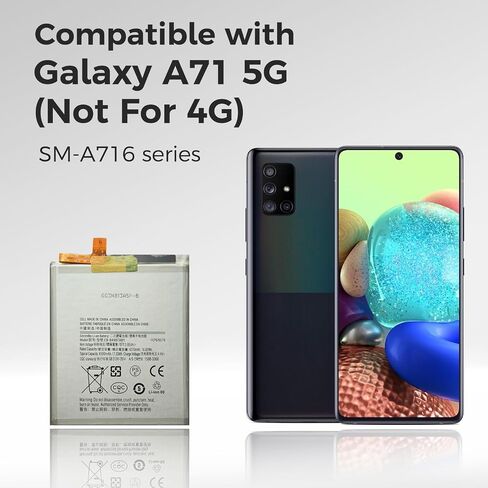 بطارية EB-BA907ABY جديدة متوافقة مع Galaxy A71 5G (وليس من أجل 4G) SM-A716 ، مع مجموعة أدوات التعليمات و DIY in Saudi Arabia