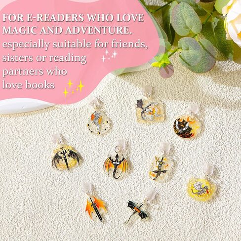 Type C Dust Plug Charm for Kindle - 9Pcs Dust Plug Charms Compatible with Kindle Phone, E-Reader Accessories in Saudi Arabia