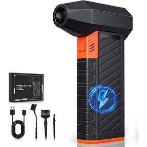 Compressed Air Duster with Rechargeable & Replaceable Battery, High-Speed Electric Air Duster, 3 Gear Adjustable Cordless Air Duster with LED Light for Computer, Keyboard, Outdoor, Home Cleaning in Saudi Arabia