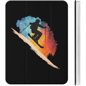 Galaxy Skiing Skier Case with Pen Holder Slim Lightweight Trifold Stand Compatible with iPad mini 4/5/6 Mini4/5（7.9in） in Kuwait
