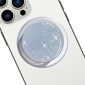 Magnetic Phone Grip Compatible with Magsafe，Collapsible Mobile Phone Stand Holder for Smartphone Tablet Cell Phone Accessory-Transparent (Shimmering Color) in Kuwait