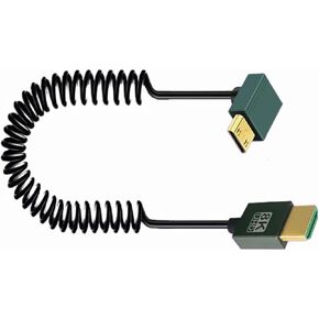 Premium 8K HDTV to Small HDTV Connectors Cable for Seamlessly Video&Sound Transmission Flexible Coiled Extension Cable in Saudi Arabia