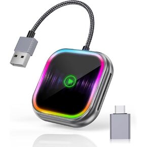 2025 Wireless CarPlay Adapter 2-in-1 for iPhone & Android Auto, Converts Wired to Wireless CarPlay, CarPlay Adapter Compatible with 800+ Car Models (2016+), iPhone iOS 10+ & Android Devices in Saudi Arabia