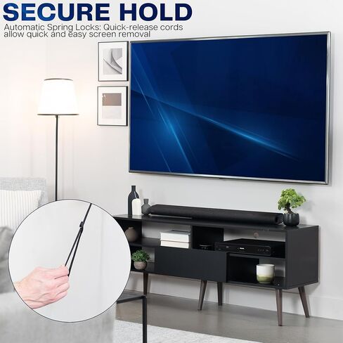 Vivo No Stud TV Wall Mount لمدة 37 إلى 86 بوصة ، Max Vesa 600x400mm ، حل التثبيت Drywall STODLOSS ، أسود ، Mount-NS86 in Saudi Arabia