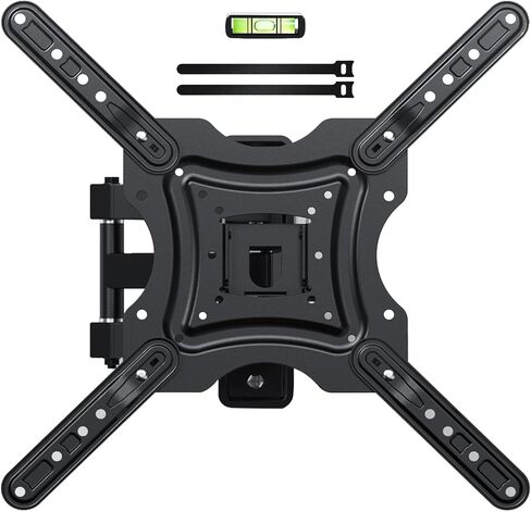Full Motion TV Wall Mount for 26–55 Inch TVs, Articulating Swivel Tilt Corner TV Mount with Extension Arm, Fits Max VESA 400x400mm, Holds up to 77 lbs in Kuwait