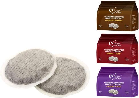 Italian Coffee For Espresso Lovers Italian Coffee pads compatible with Senseo (Vigorous, 180 Pads) in Saudi Arabia