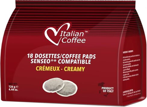 Italian Coffee For Espresso Lovers Italian Coffee pads compatible with Senseo (Vigorous, 180 Pads) in Saudi Arabia
