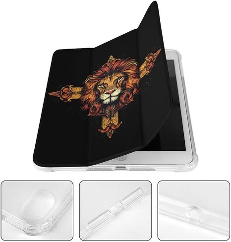 عبرت مع علبة الأسود مع حامل قلم رفيع الخفيفة الوزن Trifold Stand متوافق مع iPad Mini 4/5/6 Mini6 （8.3in） in Kuwait