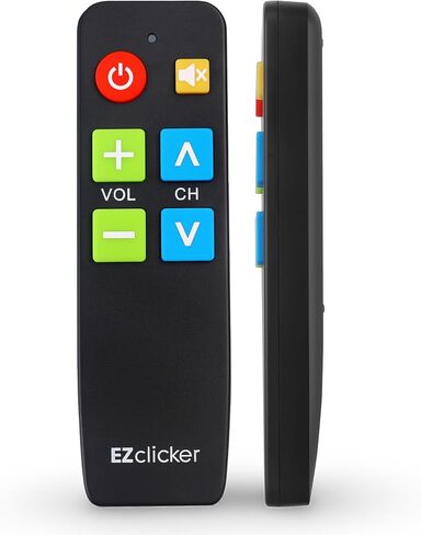 TV Remote for Seniors, Extra Simple Big Button Remote (Black) Works with Major TV Brands, NOT for Streaming (2xAAA Batteries Not Included) in Saudi Arabia