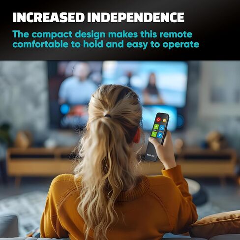 TV Remote for Seniors, Extra Simple Big Button Remote (Black) Works with Major TV Brands, NOT for Streaming (2xAAA Batteries Not Included) in Saudi Arabia