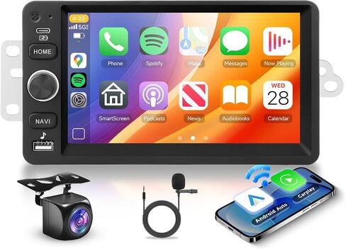 Android 13 Car Stereo for Chevy Chevrolet Silverado SSR Tahoe 2003-2006,GMC Siera Yukon 2003-2006,Hummer H2 2003-2007 Wireless Carplay Android Auto,7'' Touch Screen SWC Backup Camera in Kuwait